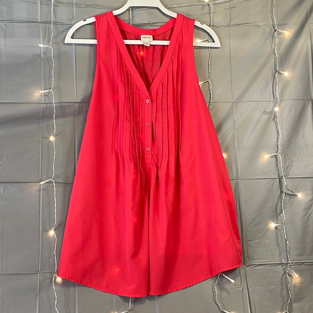 Merona sleeveless tank. Long length covers bottom.